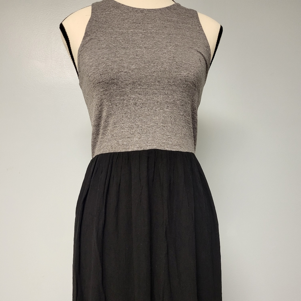 Loft Colorblock maxi dress, Black and gray, Xsmall